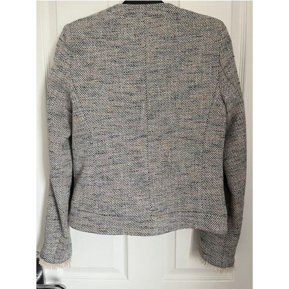 Comptoir Des Cotonniers Marled Tweed Moto Zip Blazer Jacket - Size XS - Picture 2 of 7